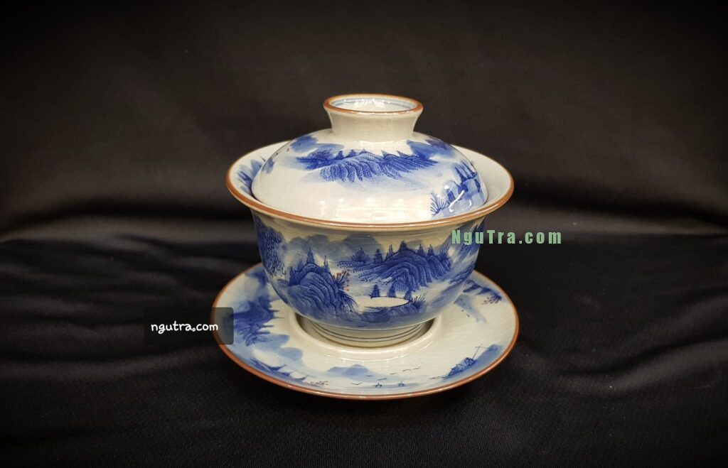 Chén Khải Cảnh Đức Sơn Thủy Vẽ Tay cao cấp